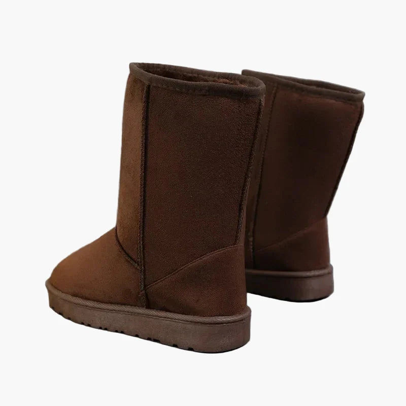 Damen Winter Freizeitstiefel mit flacher Sohle – Bequeme warme Alltagsboots