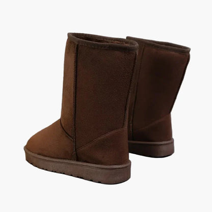 Damen Winter Freizeitstiefel mit flacher Sohle – Bequeme warme Alltagsboots