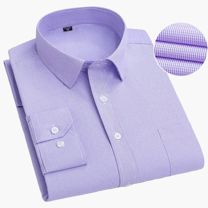 Men's Business Shirt with Stripes – Classic Style for Office & Everyday Use