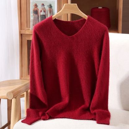 Soft V-Neck Long-Sleeve Sweater