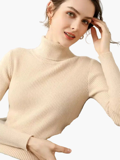 Damen Rollkragenpullover Langarm Basic Stil – Ideal für Alltag und Büro