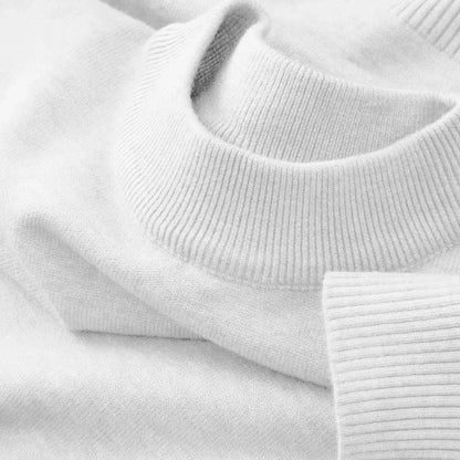Strickpullover Rundhals Rippbündchen Uni Farbe – Weich & Bequem
