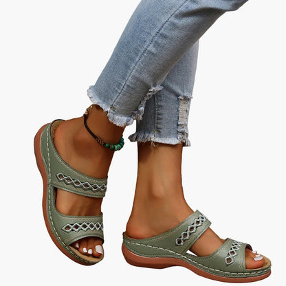 Damen Komfort-Sandalen mit orthopädischem Fußbett und verstellbarem Riemen – Modische Freizeitsandalen für Alltag und Reisen