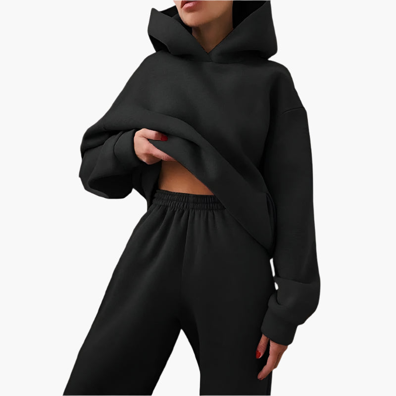 Women's Oversize Jogging Suit Set Hoodie & Jogging Pants – Comfortable Casual Look for Home and On the Go