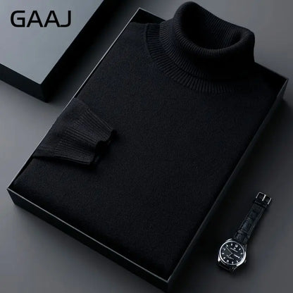 Men's turtleneck sweater long sleeve fine-knit sweater