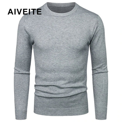Herren Pullover Rundhalsausschnitt Feinstrick Basic