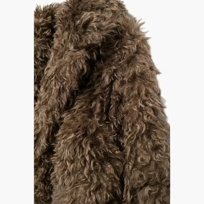 Damen Oversized Vintage Kuscheljacke für Herbst und Winter – Modischer Statement-Look