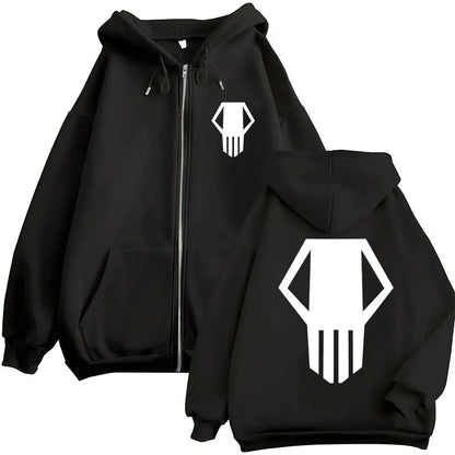 Unisex Kapuzenpullover mit Reißverschluss und Motivdruck
