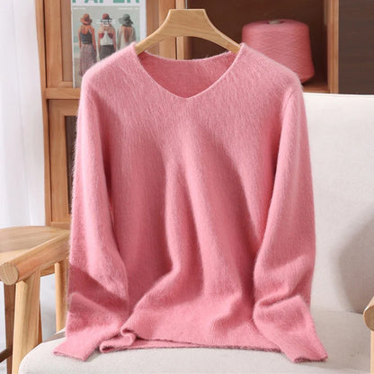 Soft V-Neck Long-Sleeve Sweater