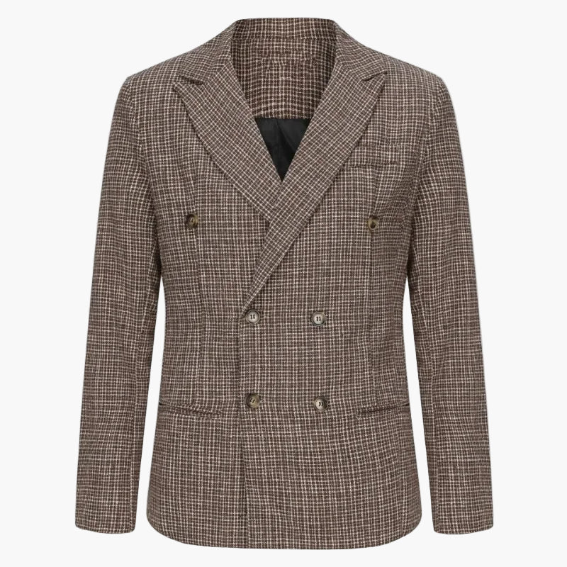 Men's double-breasted blazer jacket in modern business and casual style