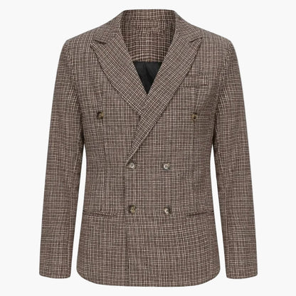 Men's double-breasted blazer jacket in modern business and casual style