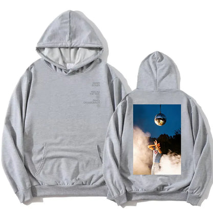 Unisex hoodie with hood, kangaroo pocket, and lettering