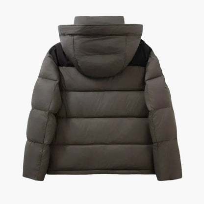 Men's winter quilted jacket with hood – casual outdoor puffer jacket for everyday and leisure