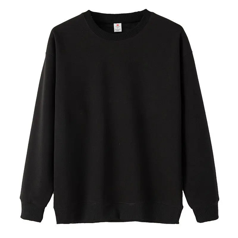 Unisex Langarm Sweatshirt gefüttert Rundhals einfarbig