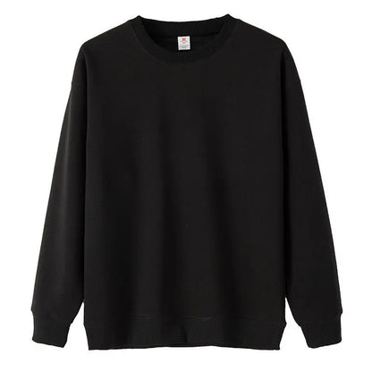 Unisex Langarm Sweatshirt gefüttert Rundhals einfarbig