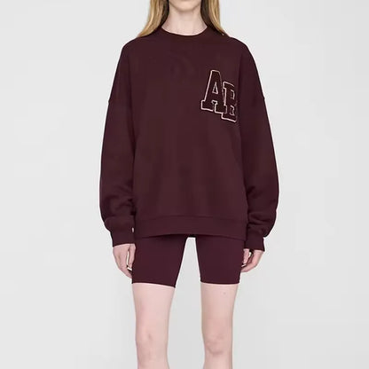 Women's Oversized Printed Sweatshirt Light Gray