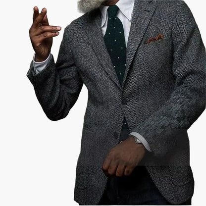 Men's blazer in classic herringbone style – elegant business and casual blazer