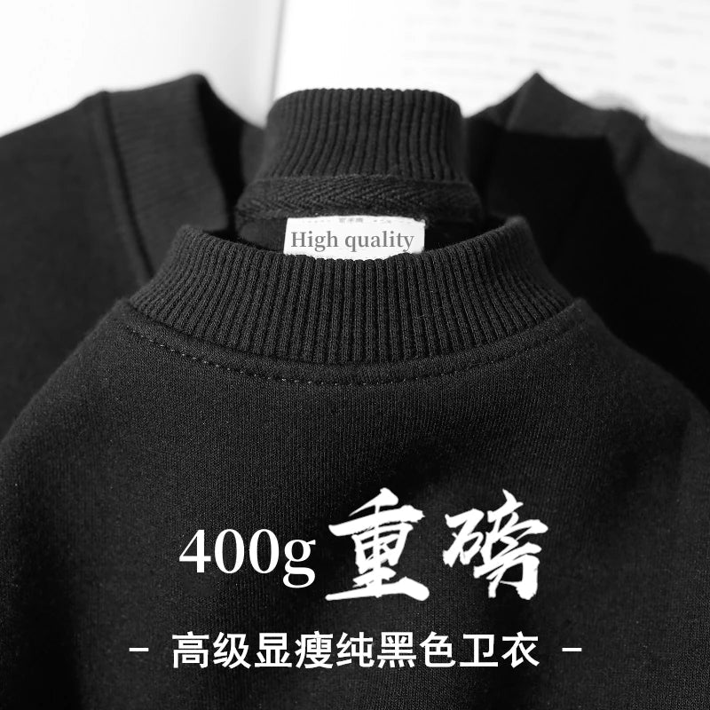 Unisex Long-Sleeve Crew-Neck Sweatshirt with Inner Lining