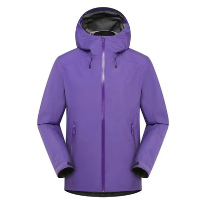 Unisex Outdoorjacke mit Kapuze, Reißverschlusstaschen, wind- und wasserabweisend