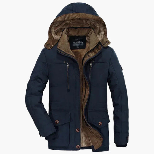 Herren Winterjacke Outdoor Parka mit Kapuze – Warm & Stilvoll für Freizeit und Alltag