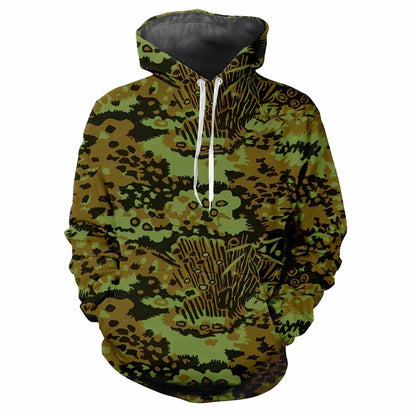 Kapuzenpullover Herren/Unisex Camouflage Muster mit Kängurutasche