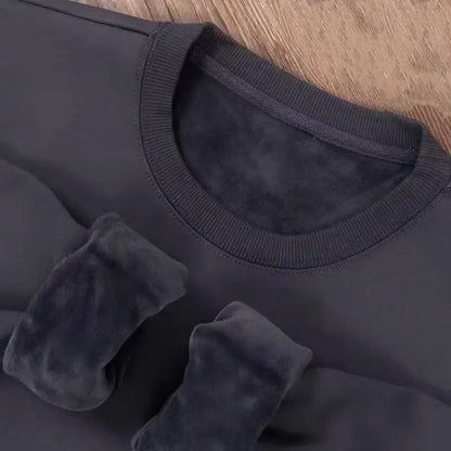 Unisex Long-Sleeve Crew-Neck Sweatshirt with Soft Fleece Lining
