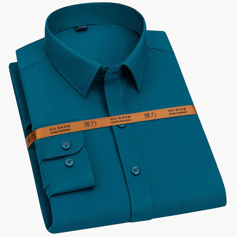 Men's Business Casual Shirt Slim Fit – Elegant Long Sleeve Shirt for Office & Everyday Use