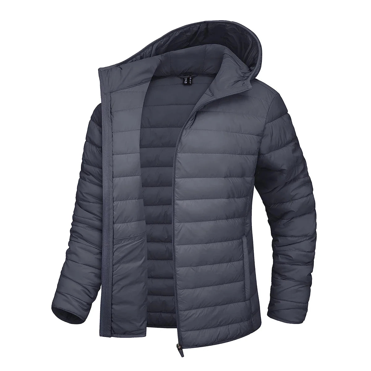 Damen Steppjacke mit Kapuze, Reißverschluss, Gelb