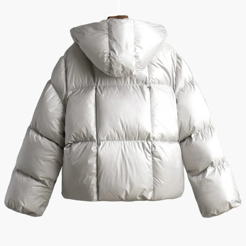 Damen Steppjacke Winterjacke mit Kapuze – Modische Oversize Pufferjacke für kalte Tage