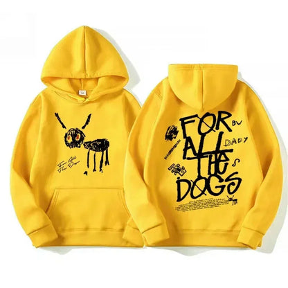Hoodie mit Kapuze & Print vorne und hinten, Kängurutasche