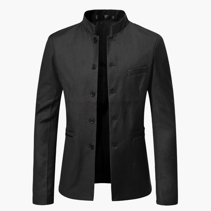 Men's Stand Collar Jacket Modern Business Elegant Casual Blazer