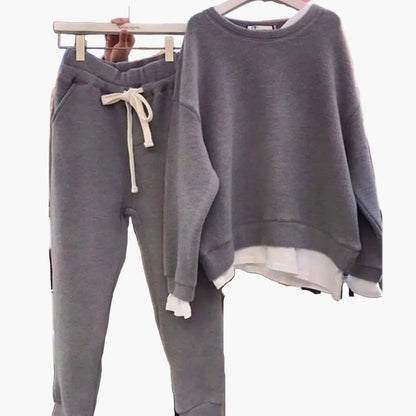 Women's Casual Two-Piece Set – Loose Sweater and Jogging Pants, ideal for Everyday & Relaxation