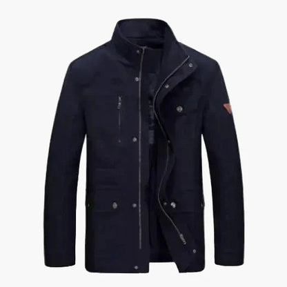Men's casual jacket with stand-up collar and multiple pockets – casual, mid-length, ideal for everyday and outdoor use