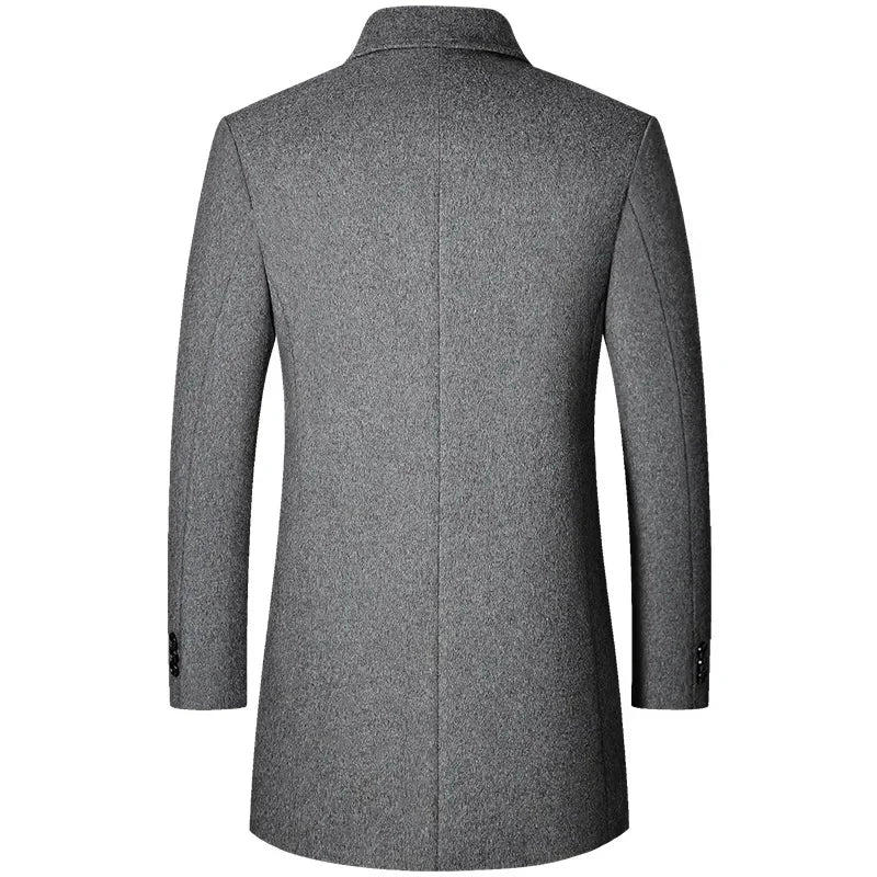 Men's Modern Coat – Classic Lapel Coat in Korean Style, Mid-Length, for Autumn and Winter