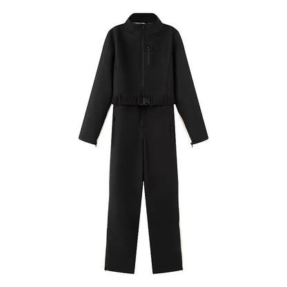 Gesteppte Damen Winterjacke mit Kapuze und Gürtel
