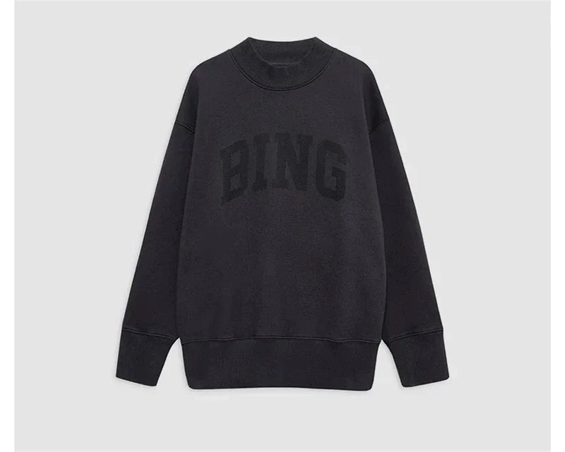 Women's Oversized Printed Sweatshirt Light Gray