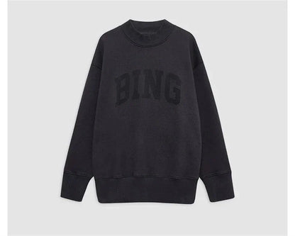 Women's Oversized Printed Sweatshirt Light Gray
