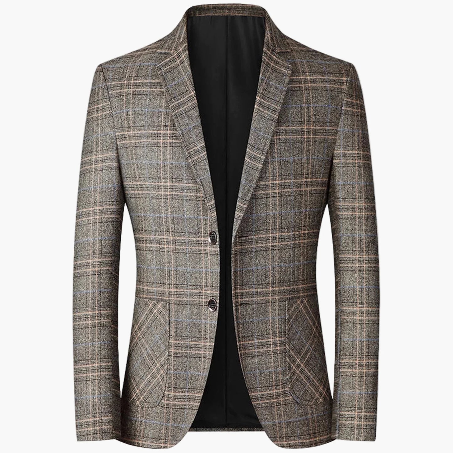 Men's Blazer Modern Business Checked – Elegant Blazer for Office & Events