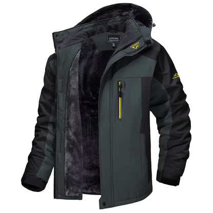 Winter Outdoorjacke Herren gefüttert Camouflage Kapuzenjacke