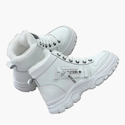 Women's Winter Sneaker Boots – Fashionable High Top Casual Shoes with Warm Lining