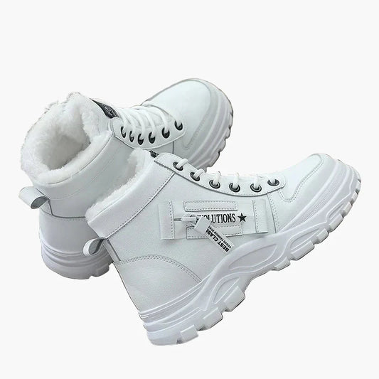 Damen Winter Sneaker Boots – Modische High Top Freizeitschuhe mit Warmfutter