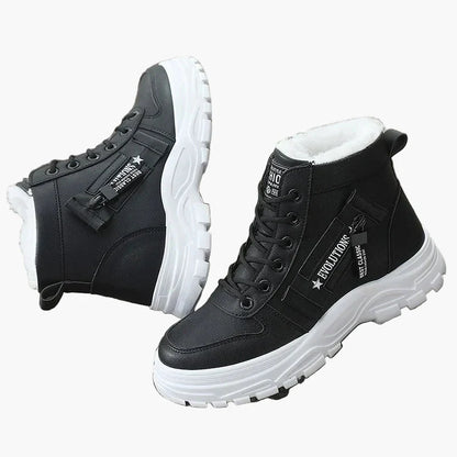 Women's Winter Sneaker Boots – Fashionable High Top Casual Shoes with Warm Lining