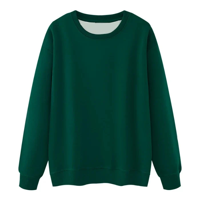 Unisex Long-Sleeve Crew-Neck Sweatshirt with Inner Lining