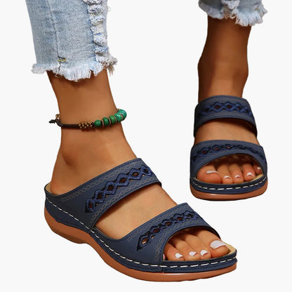Damen Komfort-Sandalen mit orthopädischem Fußbett und verstellbarem Riemen – Modische Freizeitsandalen für Alltag und Reisen