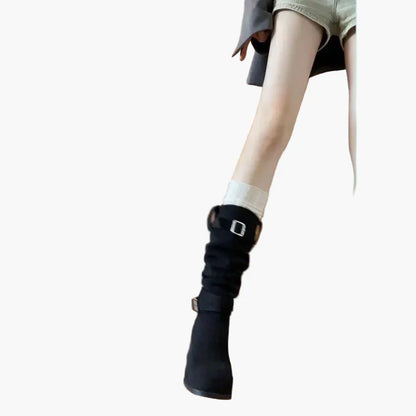 Women's boots in vintage look with block heel – fashionable casual boots for autumn and winter