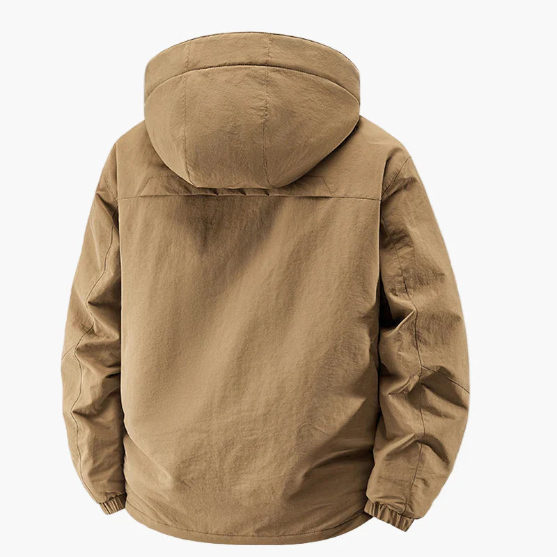 Men's outdoor casual jacket with hood – windproof & warm, ideal for autumn and winter