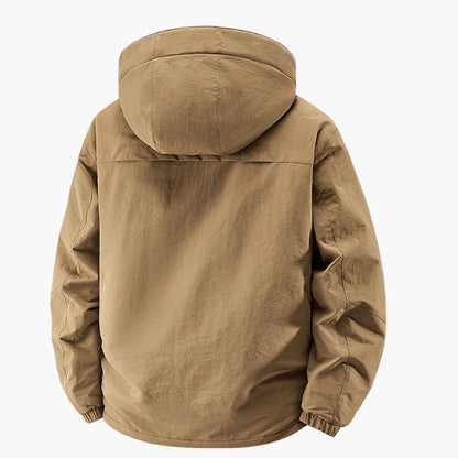 Men's outdoor casual jacket with hood – windproof & warm, ideal for autumn and winter