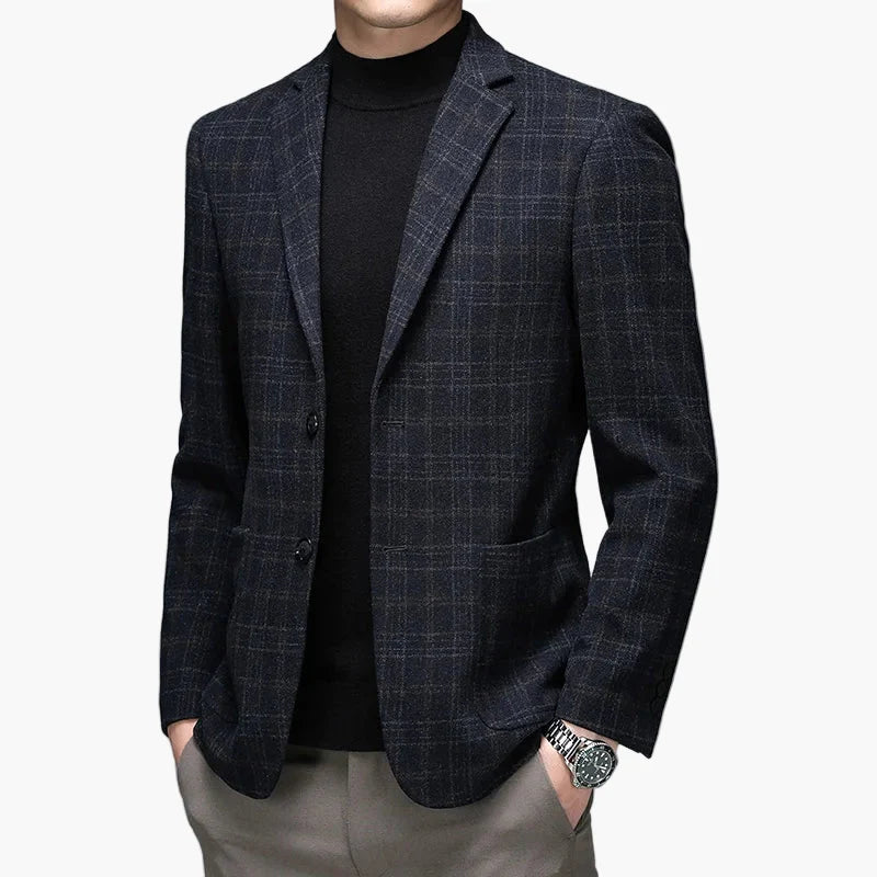 Men's Business Casual Blazer – Modern Checked Look for Office and Everyday Use