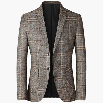 Men's Blazer Modern Business Checked – Elegant Blazer for Office & Events