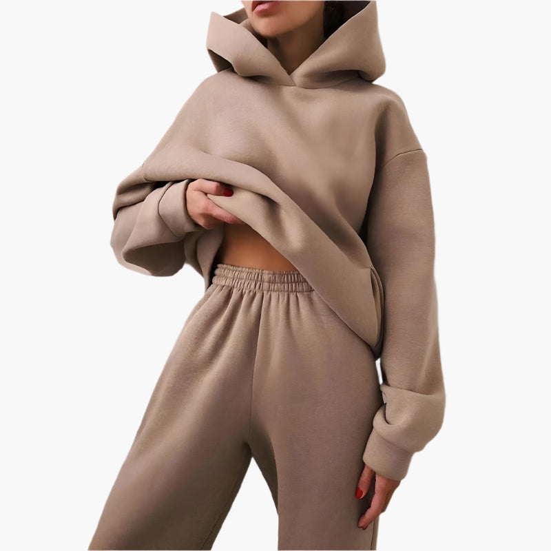 Women's Oversize Jogging Suit Set Hoodie & Jogging Pants – Comfortable Casual Look for Home and On the Go
